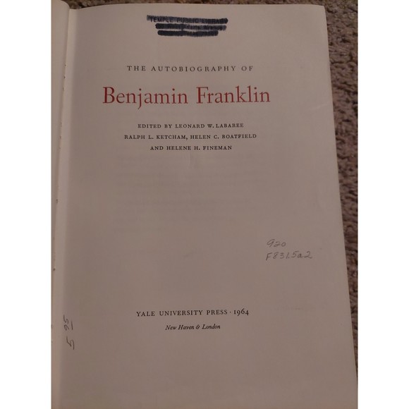 The Autobiography of Benjamin Franklin - Picture 2 of 3